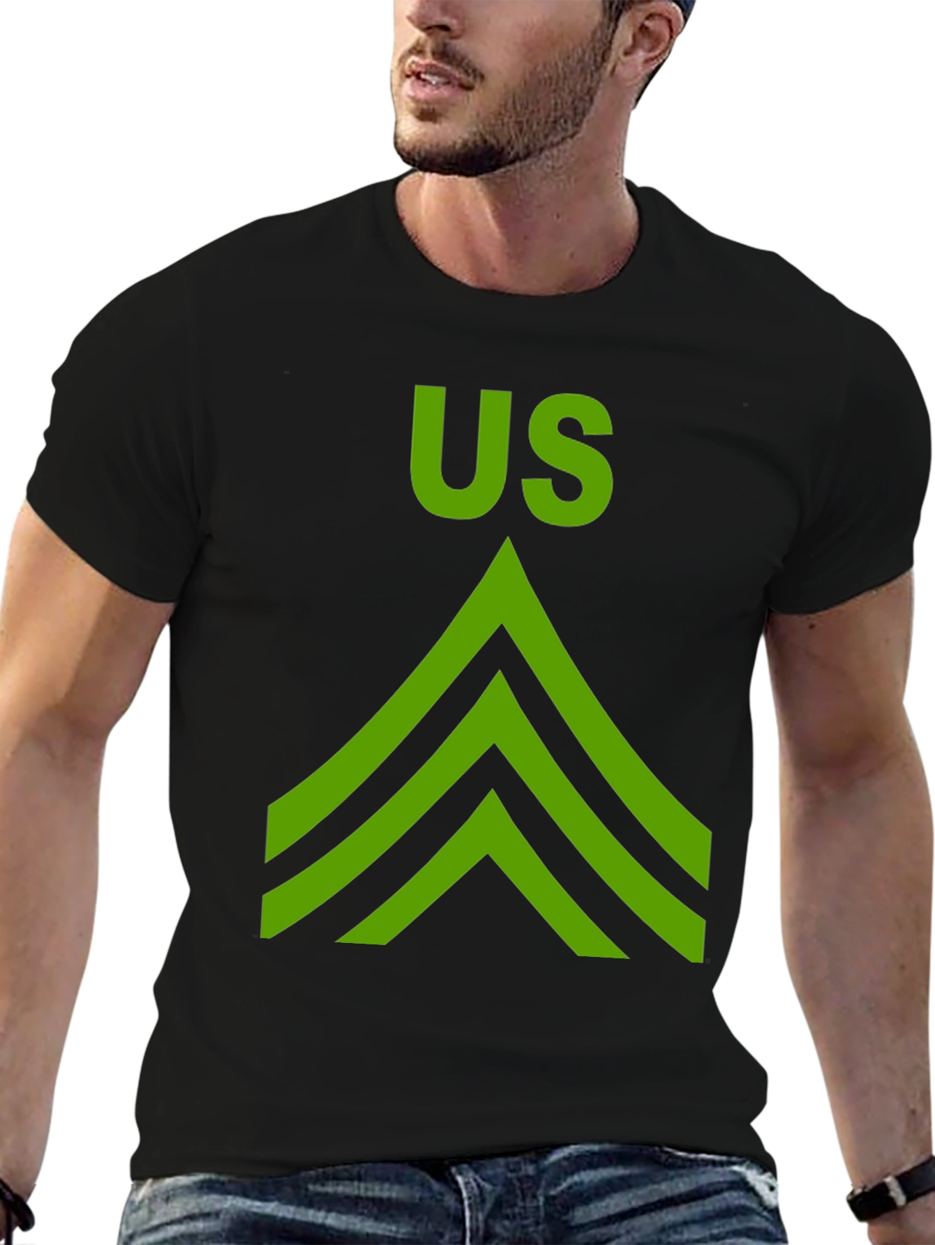 US Army Sergeant Stripes Graphic T-Shirt