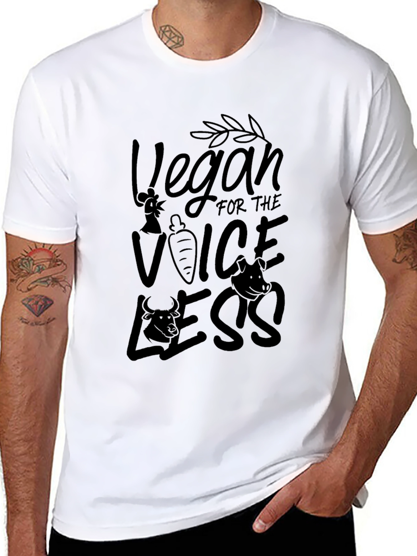 Vegan for the Voiceless Black T-Shirt