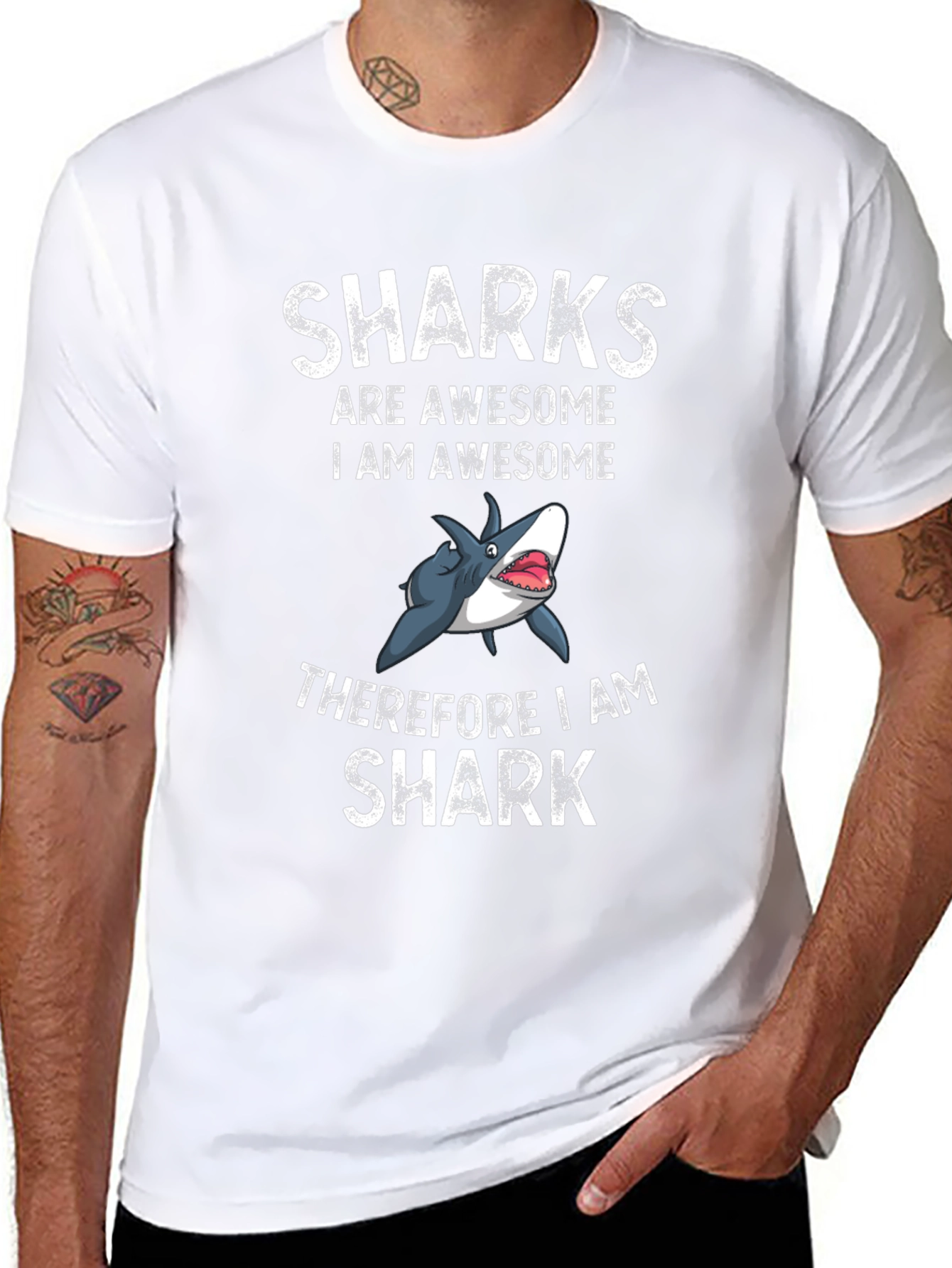 Awesome Shark Graphic T-Shirt