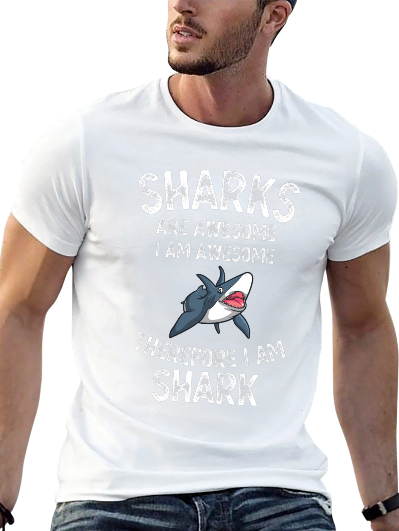 Awesome Shark Graphic T-Shirt