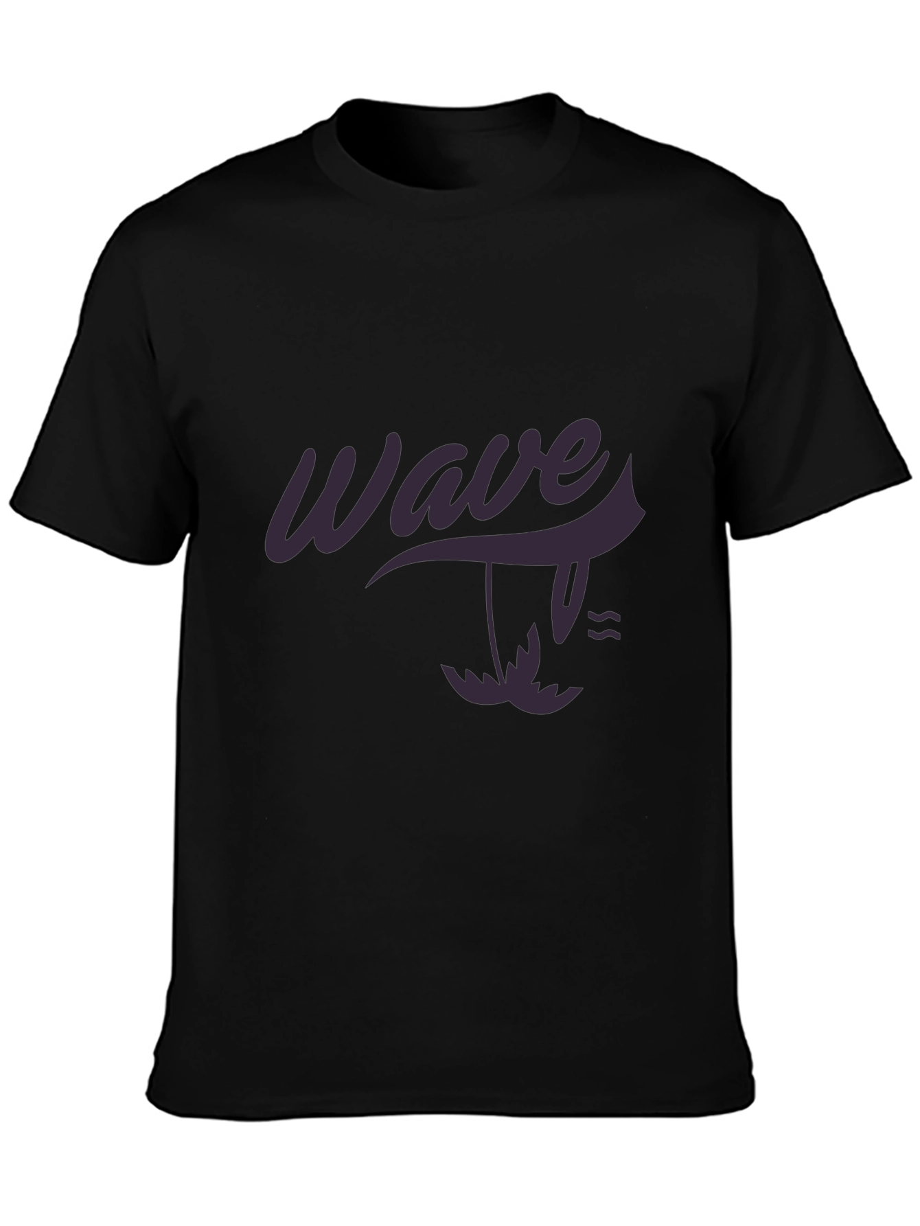 Wave Graphic Black T-Shirt