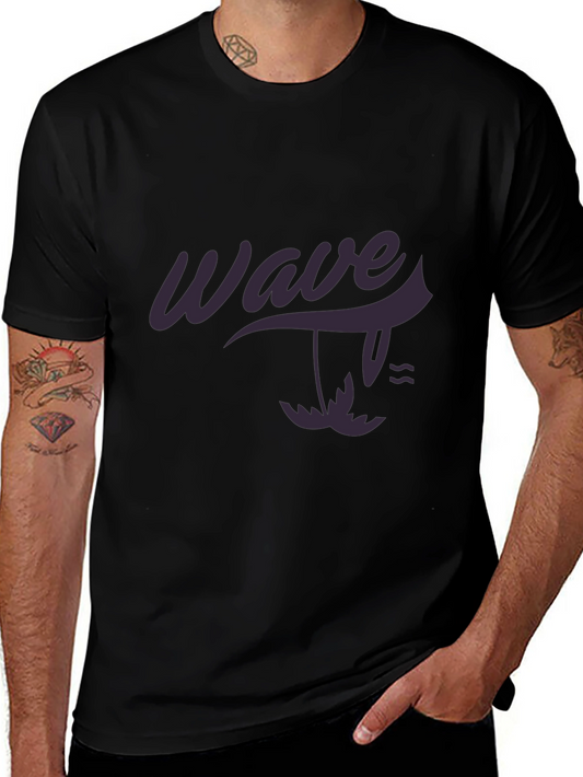 Wave Graphic Black T-Shirt