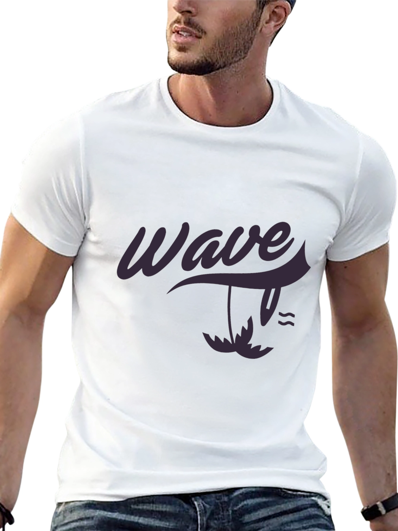 Wave Graphic Black T-Shirt