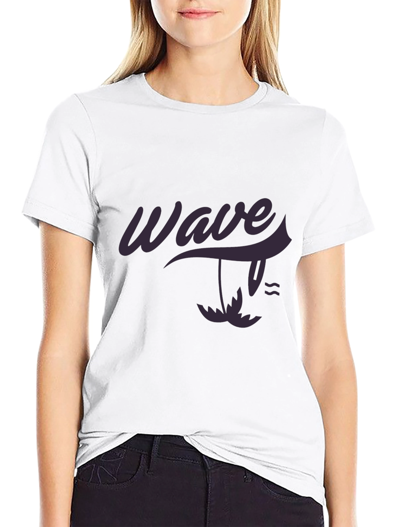 Wave Graphic Black T-Shirt
