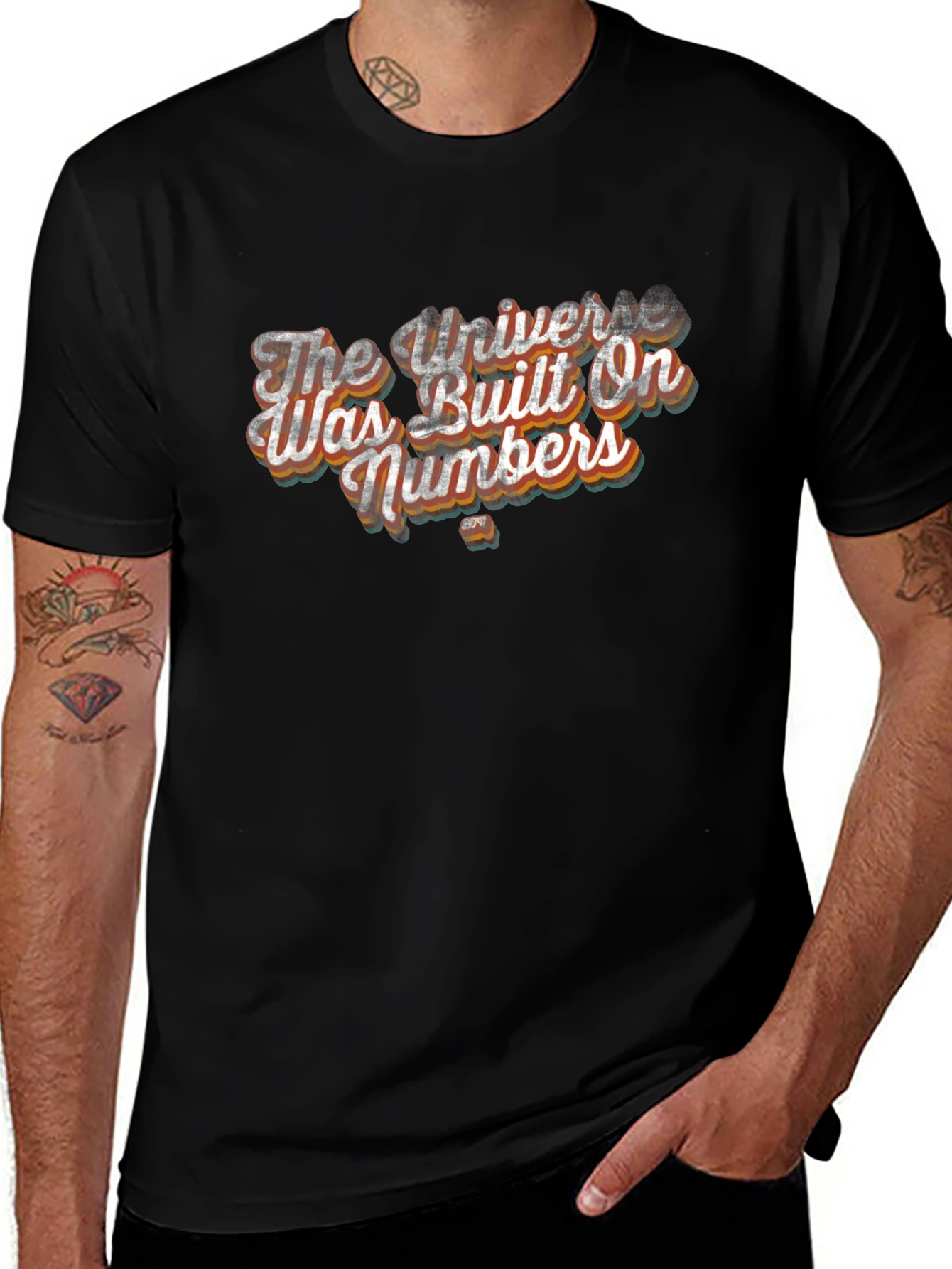Universe Built On Numbers Graphic Tee