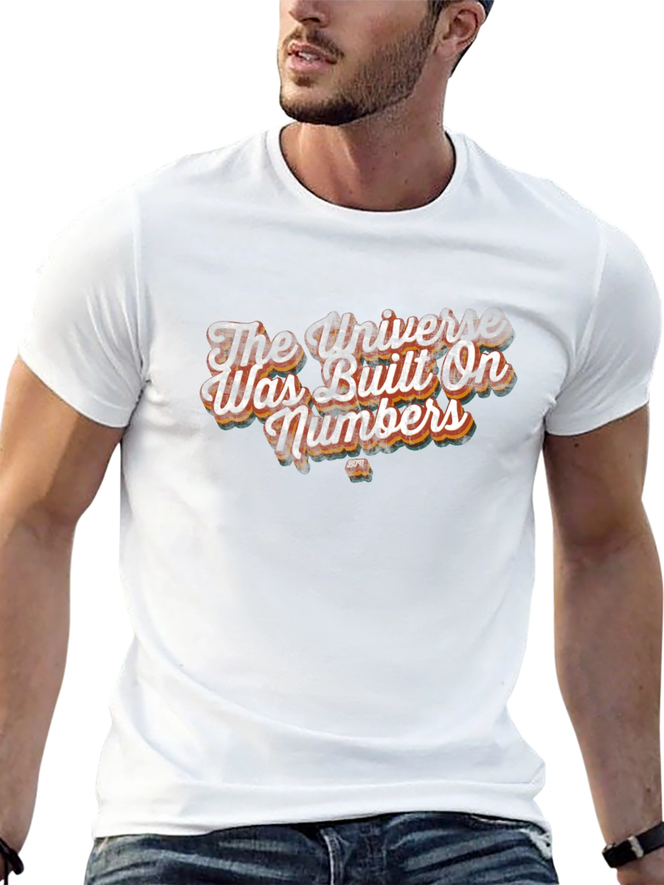 Universe Built On Numbers Graphic Tee