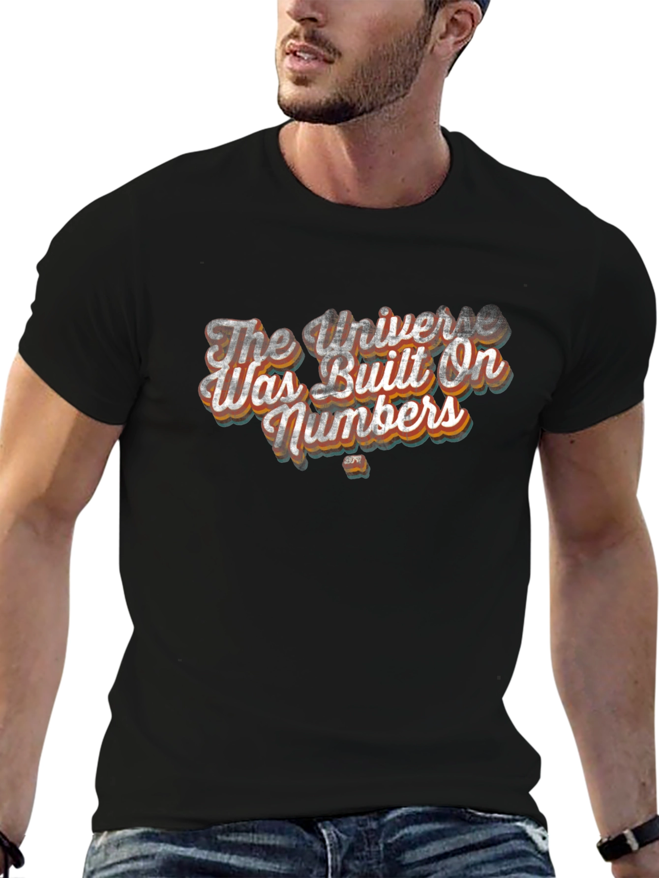 Universe Built On Numbers Graphic Tee