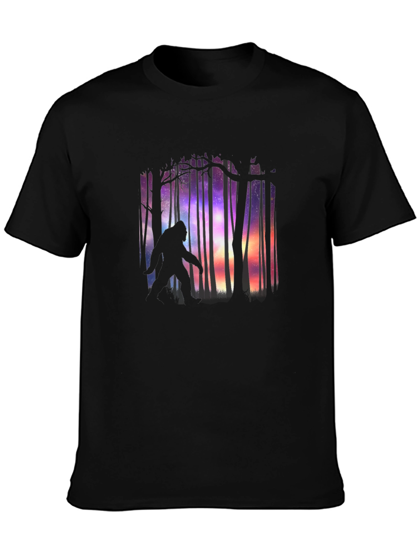 Bigfoot Forest Silhouette Graphic Tee