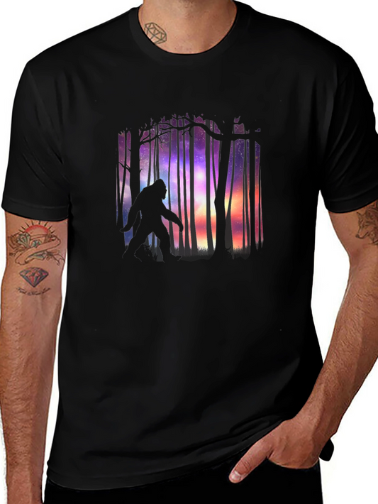 Bigfoot Forest Silhouette Graphic Tee