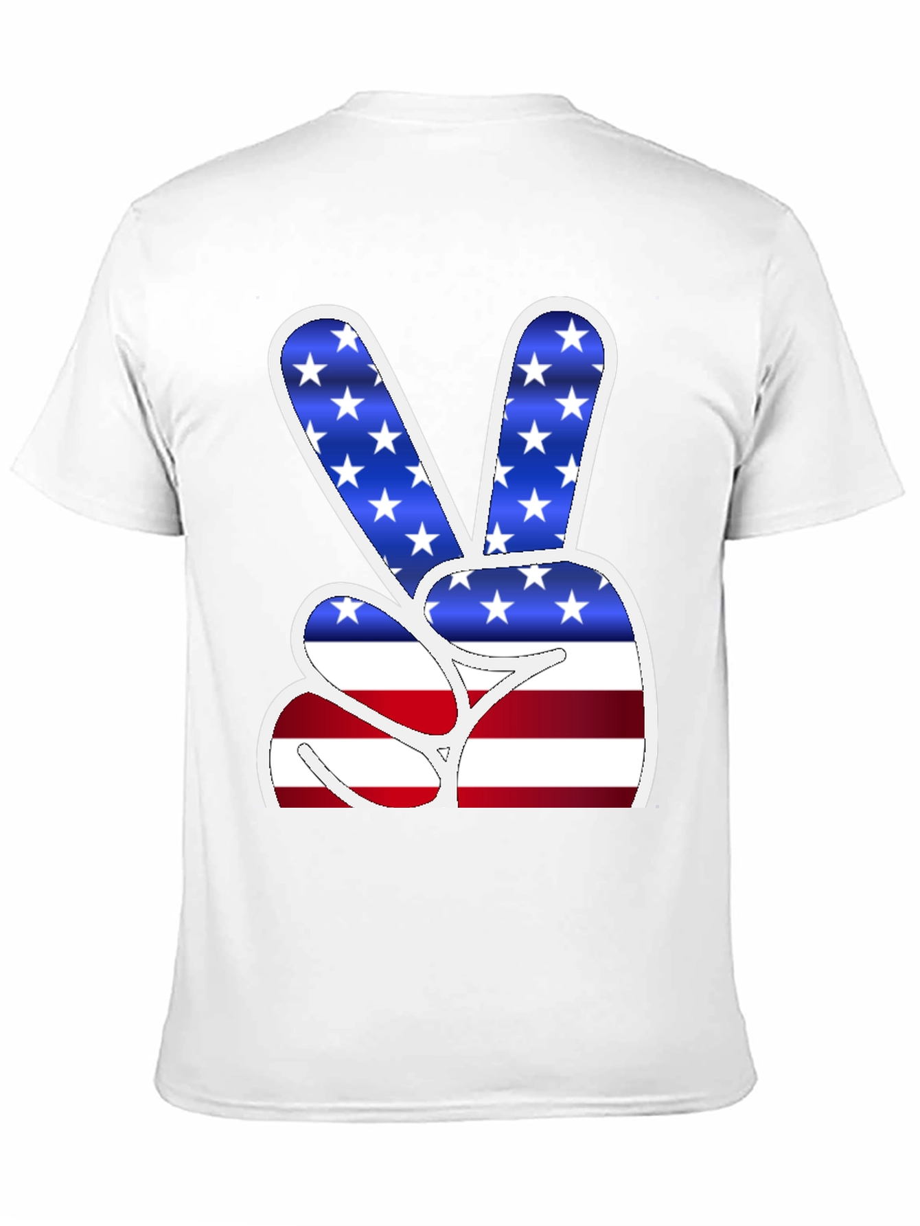 American Flag Peace Sign Graphic T-Shirt