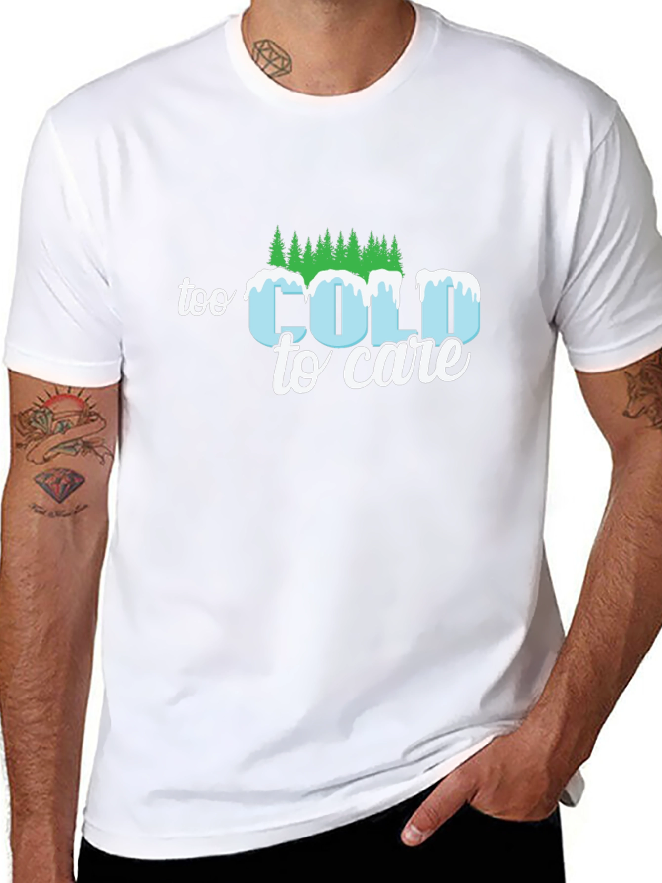 Too Cold to Care Graphic T-Shirt