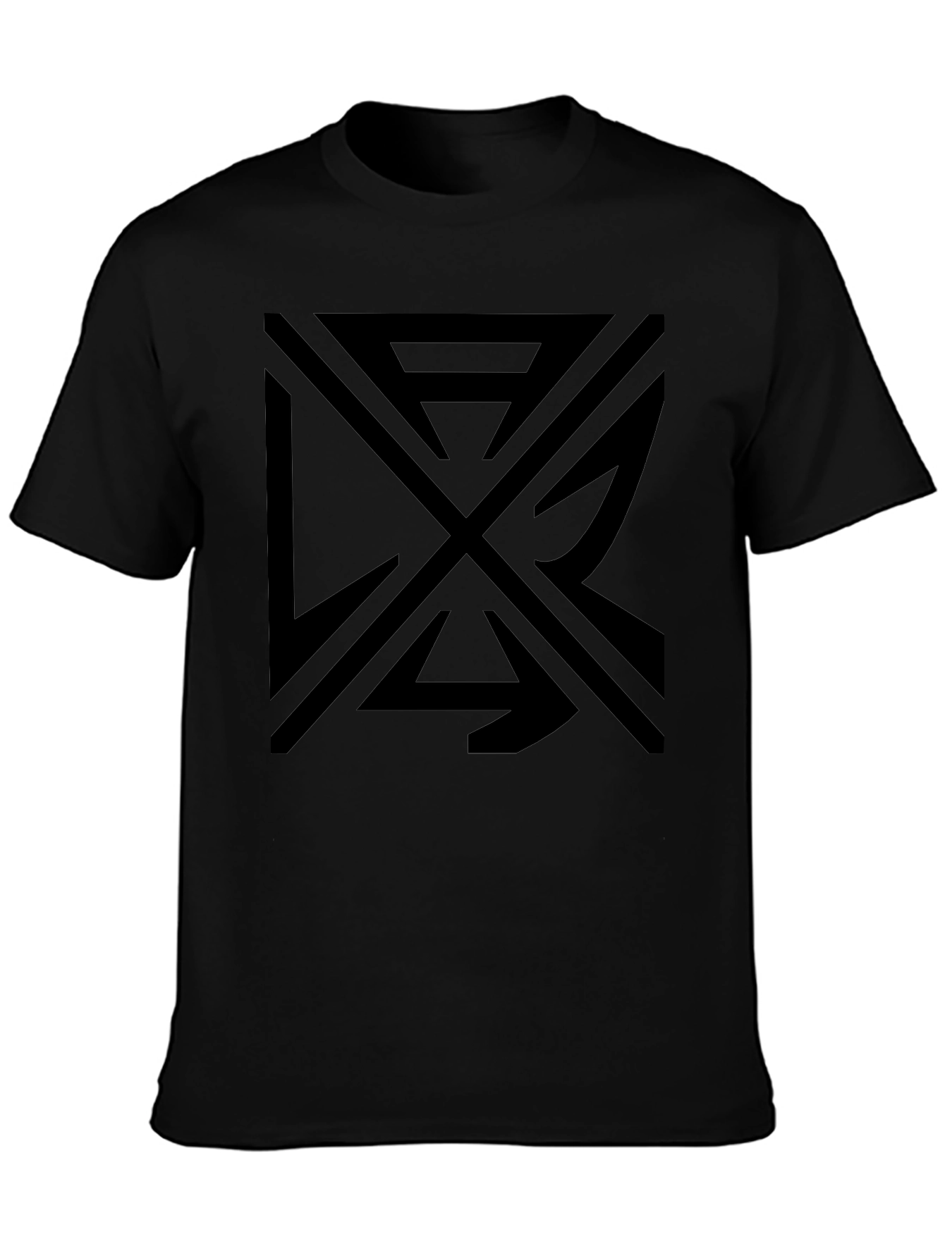Abstract Graphic Black T-Shirt - Modern Casual Wear
