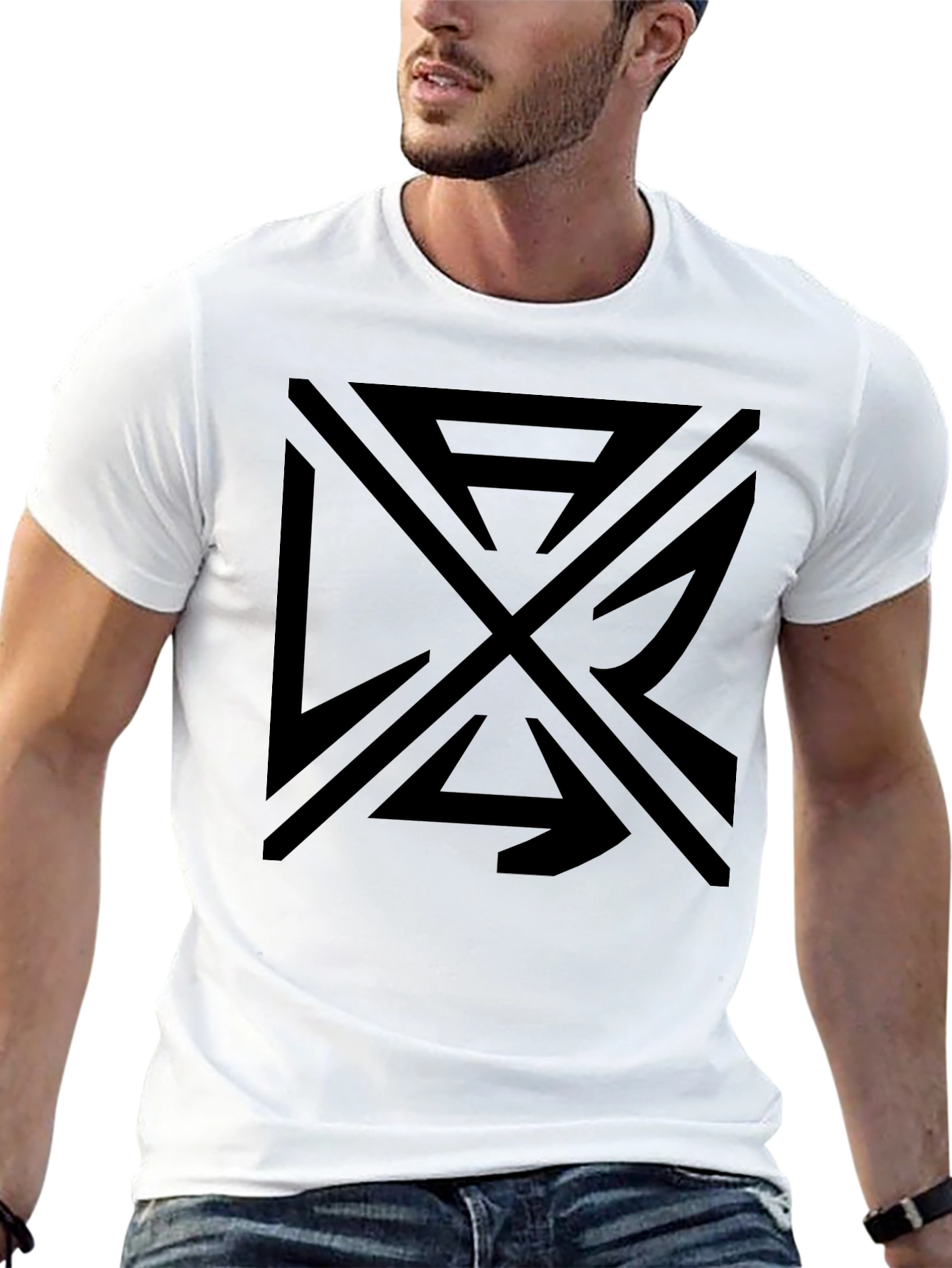 Abstract Graphic Black T-Shirt - Modern Casual Wear