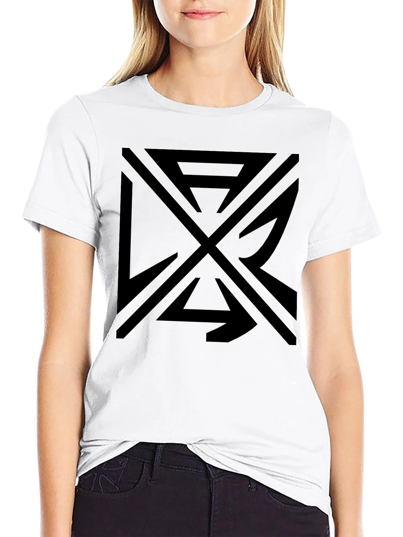 Abstract Graphic Black T-Shirt - Modern Casual Wear
