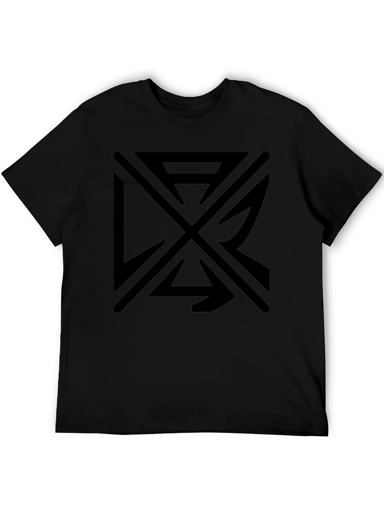 Abstract Graphic Black T-Shirt - Modern Casual Wear