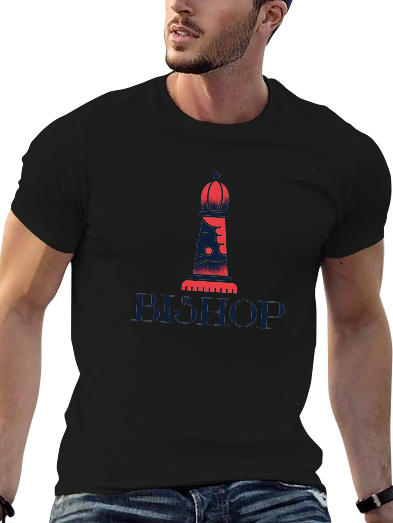 Bishop Chess Piece Graphic T-Shirt