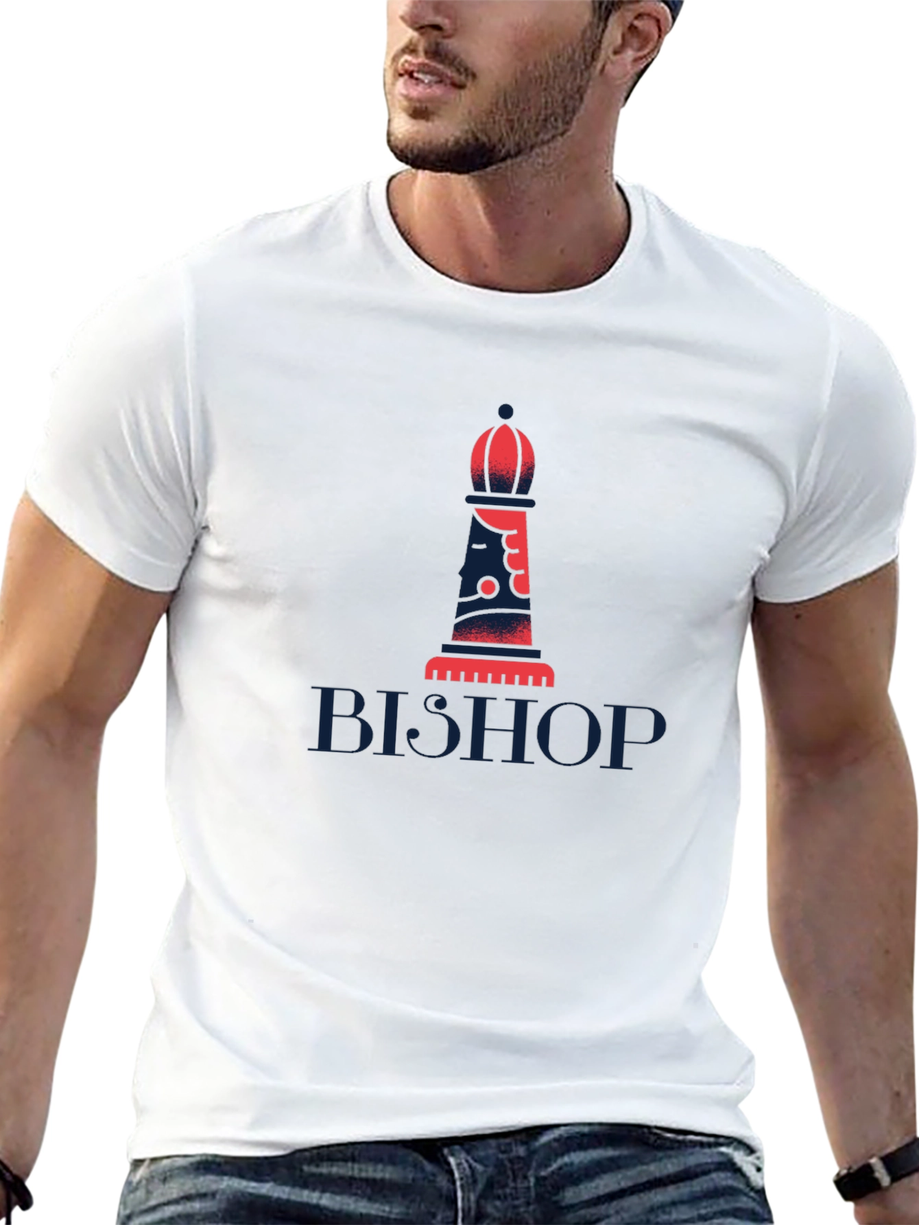Bishop Chess Piece Graphic T-Shirt
