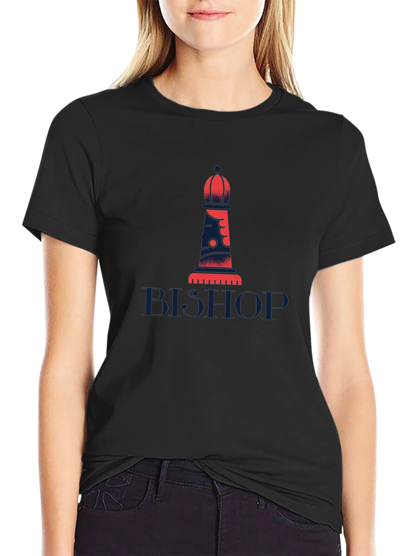 Bishop Chess Piece Graphic T-Shirt