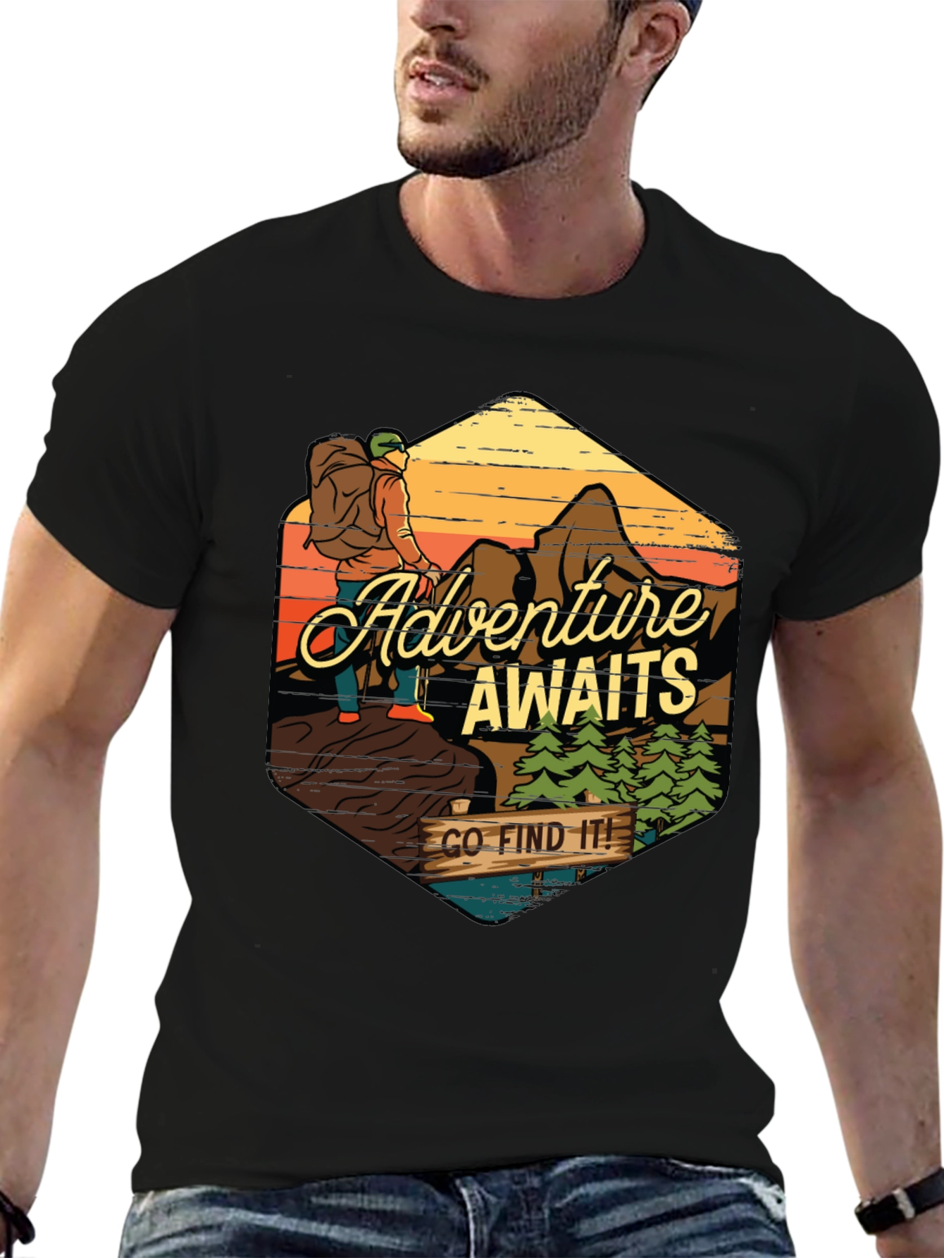 Adventure Awaits Graphic Tee - Find Your Path!