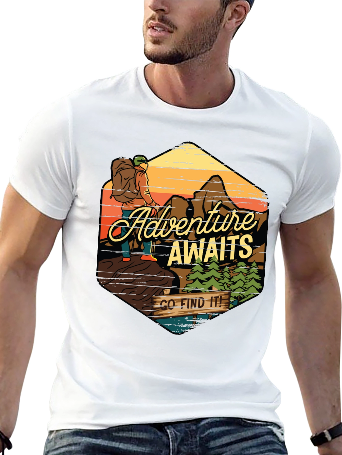 Adventure Awaits Graphic Tee - Find Your Path!