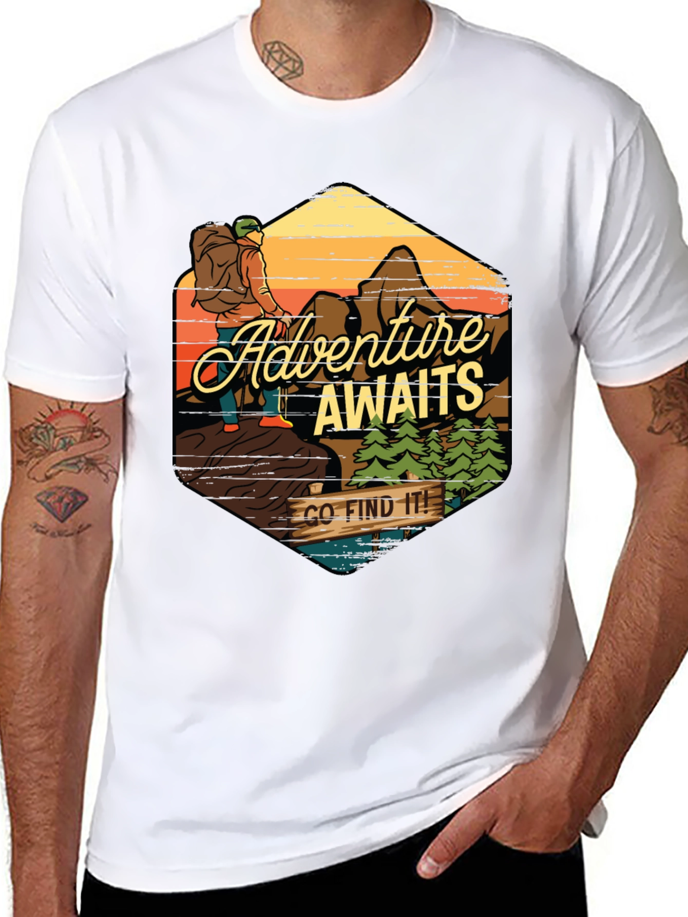 Adventure Awaits Graphic Tee - Find Your Path!