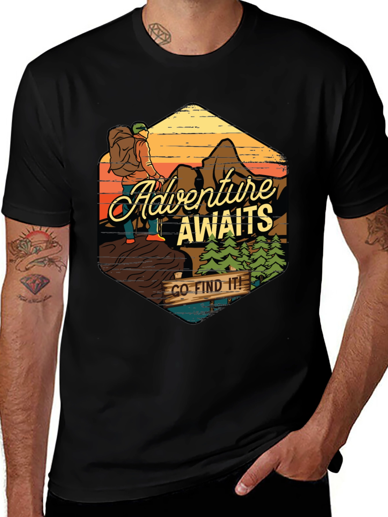 Adventure Awaits Graphic Tee - Find Your Path!