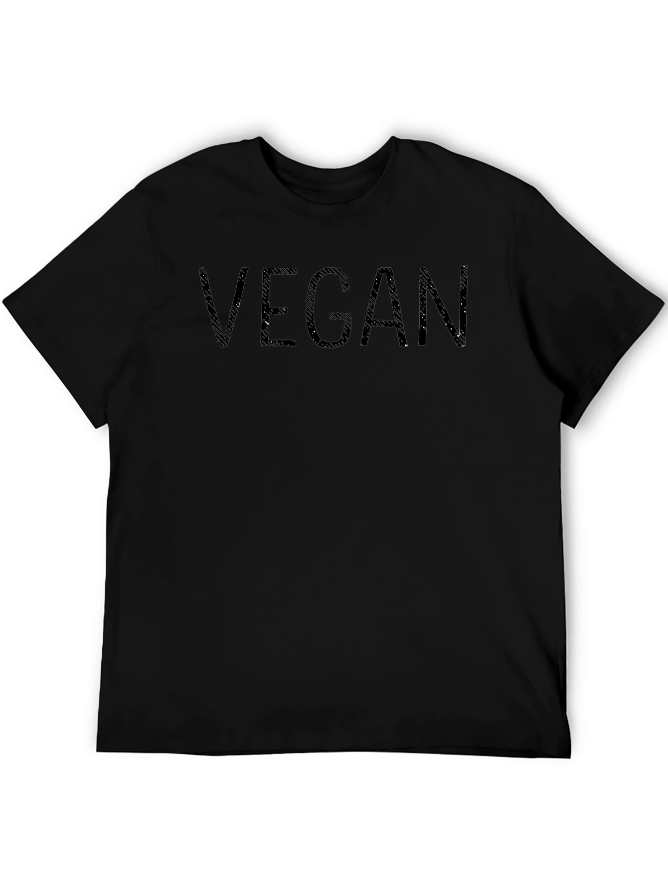 Vegan Statement Tee - Black Cotton Blend