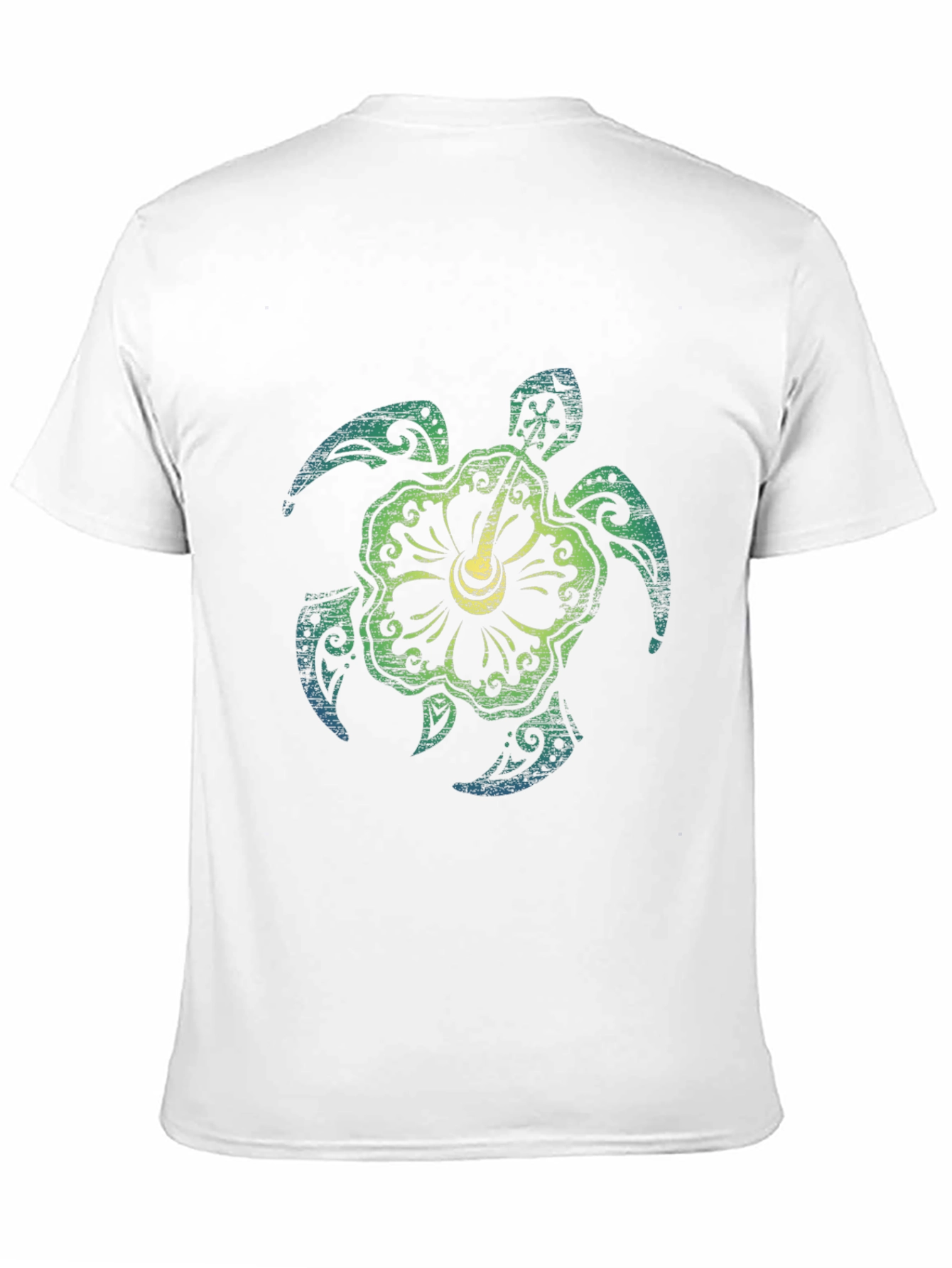 Turtle Hibiscus Graphic Tee - Black