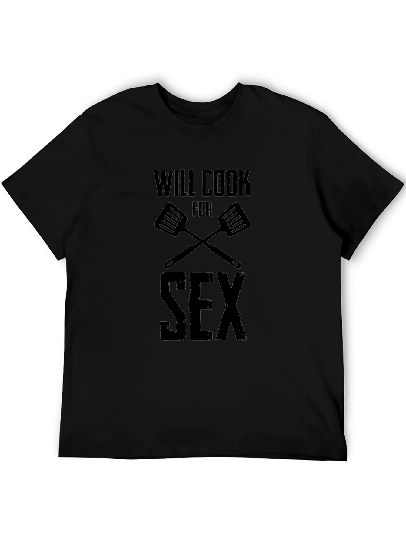 Will Cook for Sex Black T-Shirt