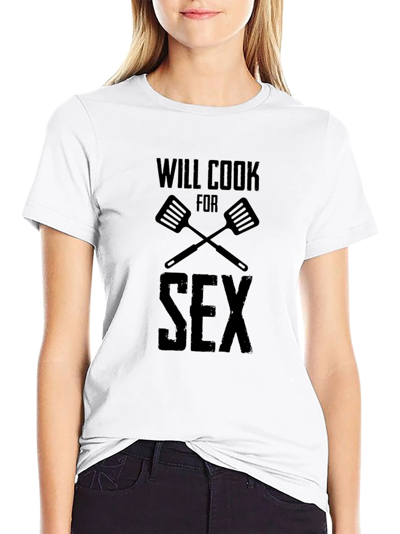 Will Cook for Sex Black T-Shirt