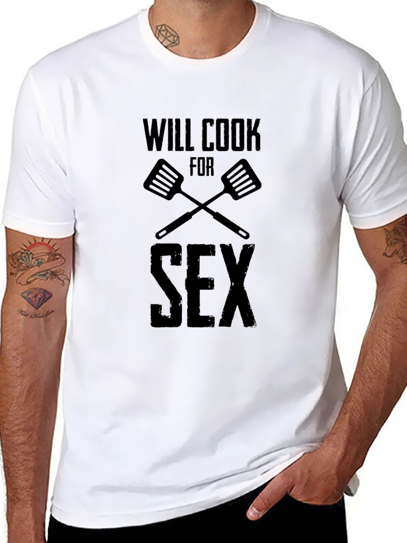 Will Cook for Sex Black T-Shirt