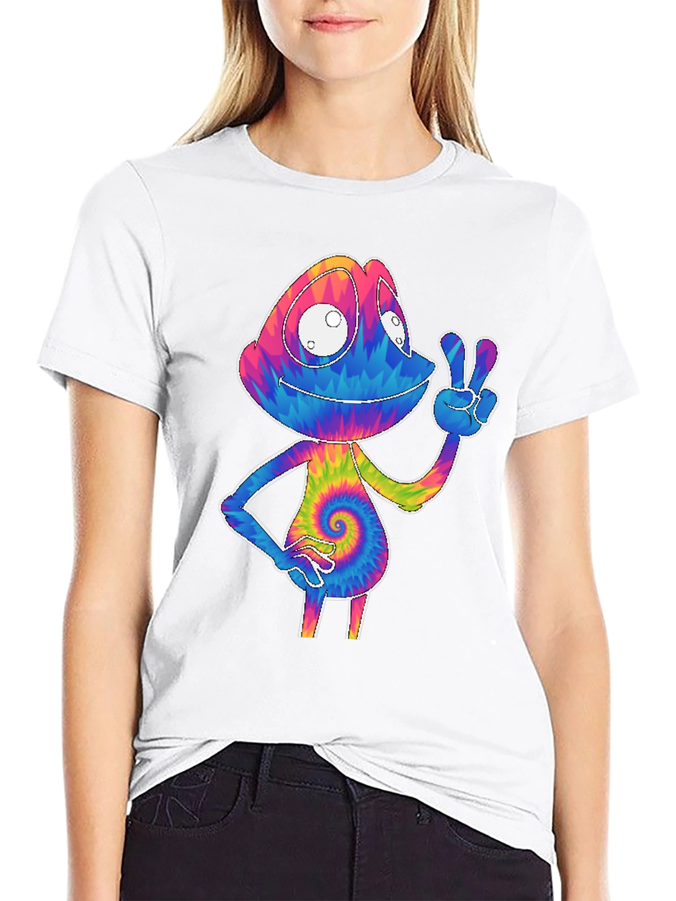 Tie-Dye Chameleon Graphic Tee