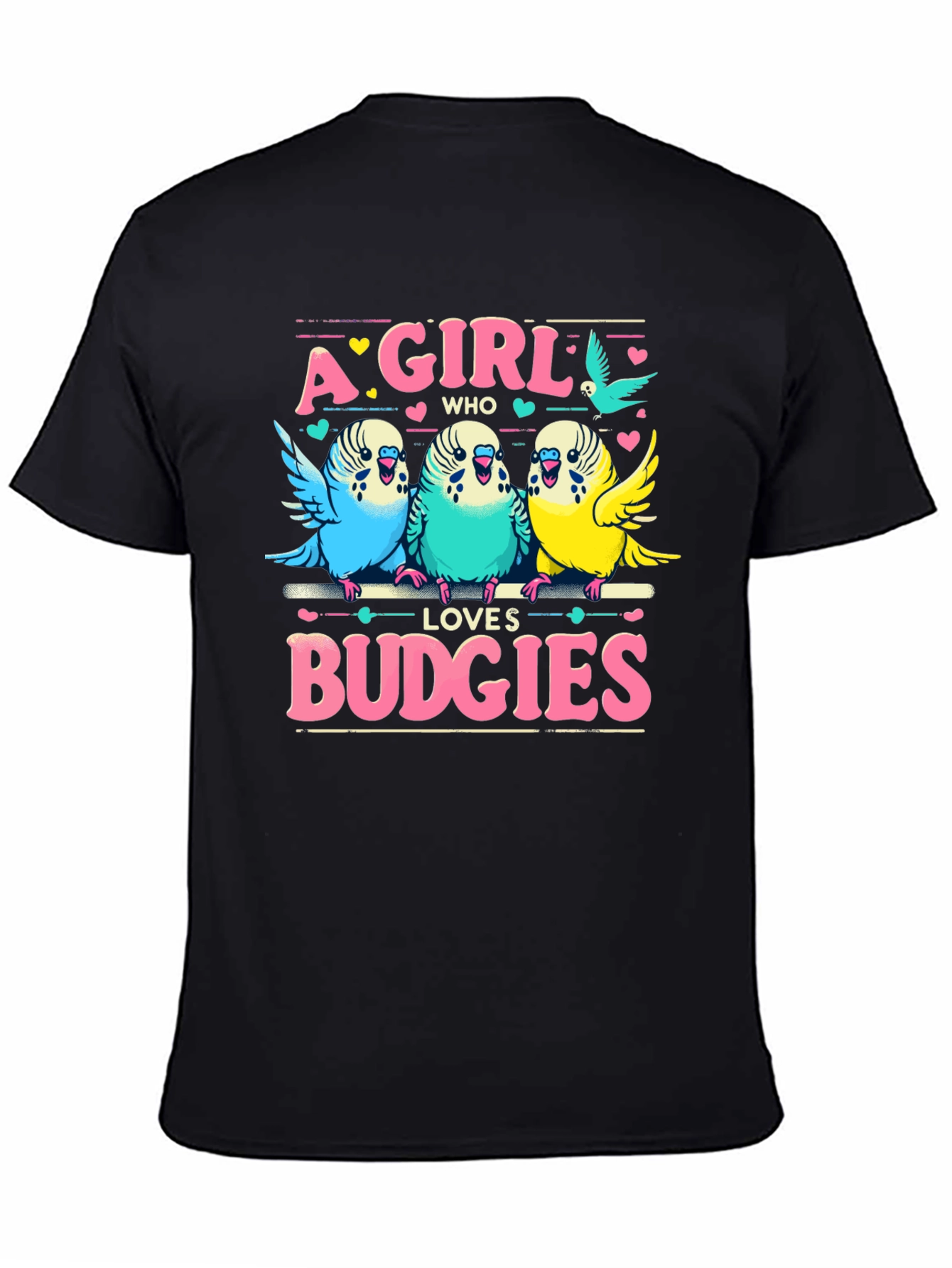 A Girl Who Loves Budgies T-Shirt