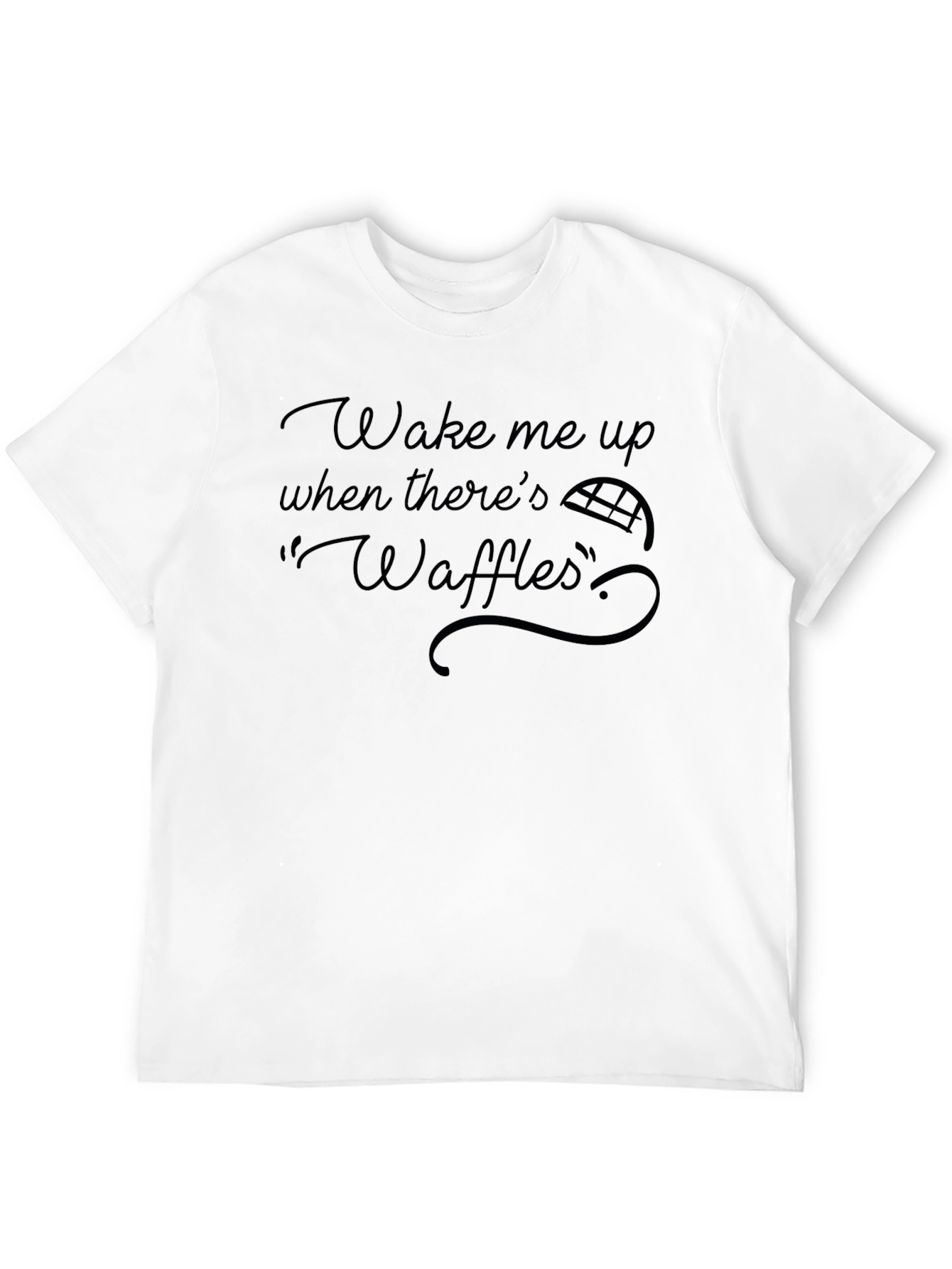 Waffles Graphic T-Shirt - Wake Me Up Design