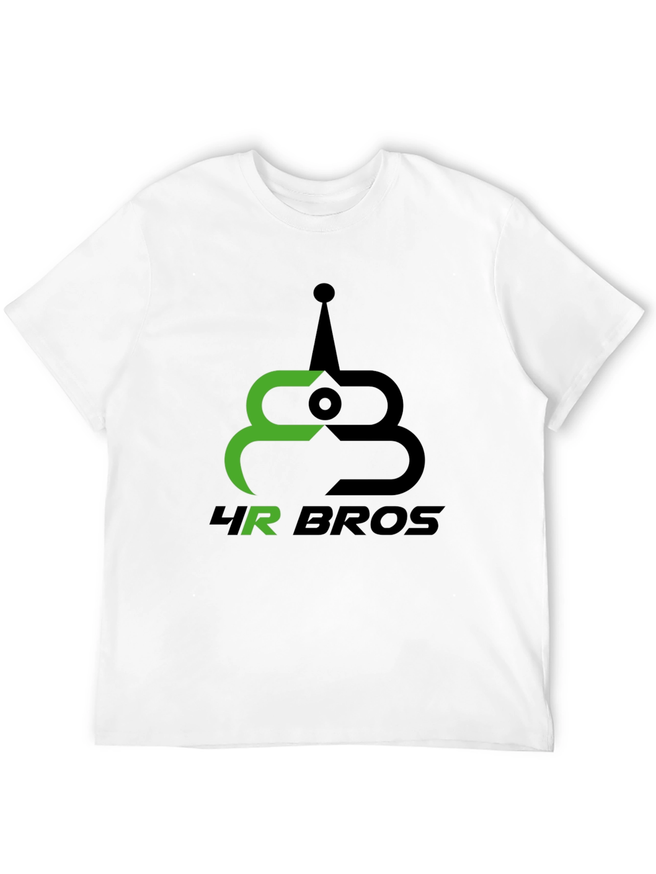 4R Bros Black T-Shirt - Modern Graphic Tee