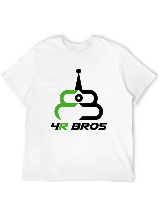4R Bros Black T-Shirt - Modern Graphic Tee