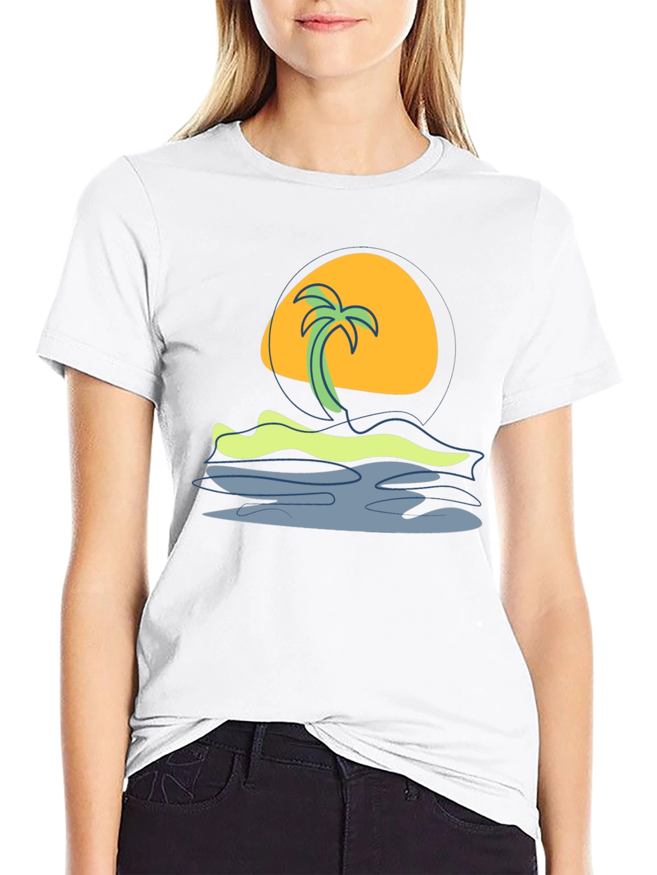 Tropical Sunset Graphic Tee - Island Vibes