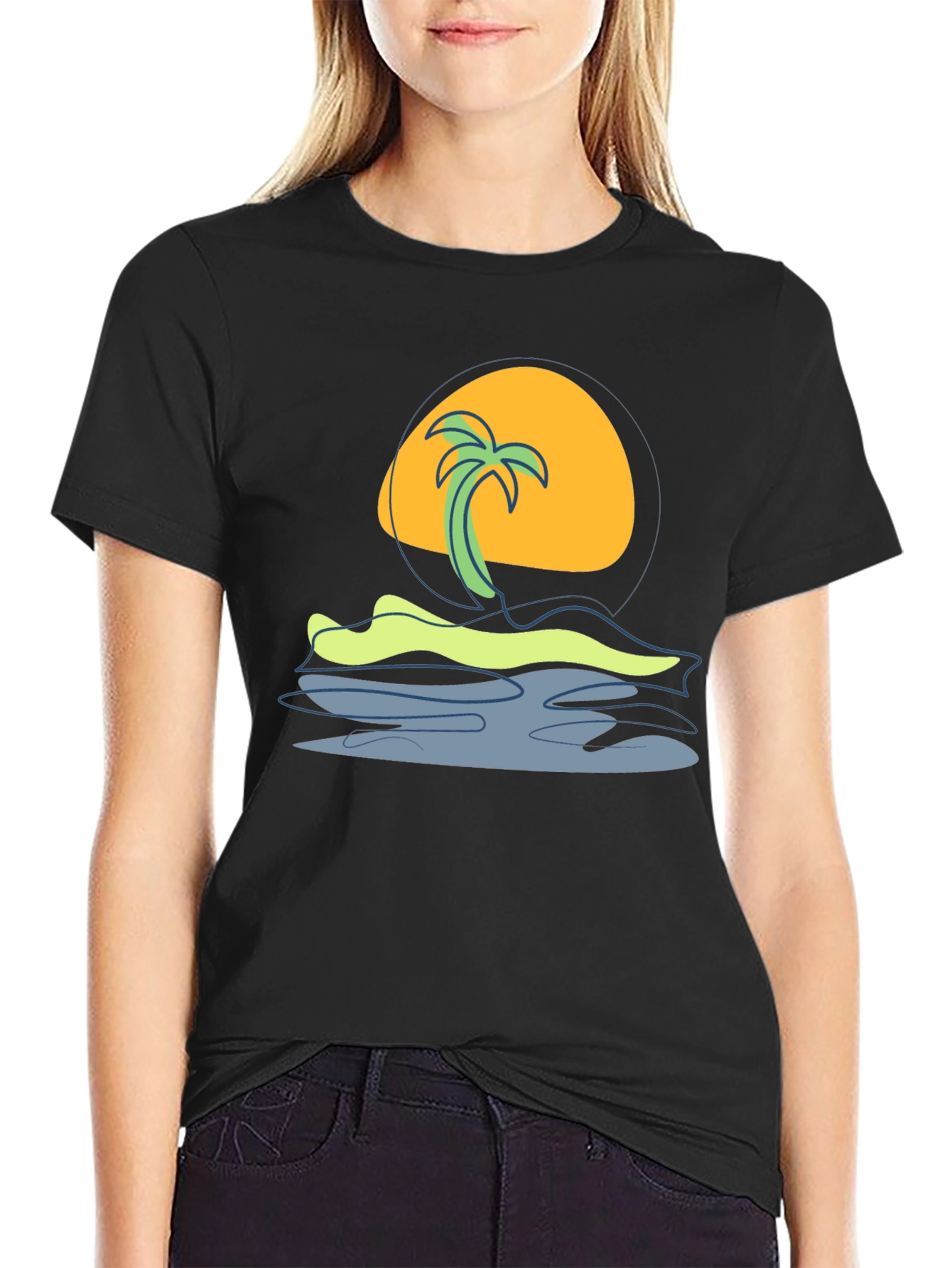 Tropical Sunset Graphic Tee - Island Vibes