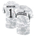 C.Panthers #1 Cam Newton Player Salute to Service Hoodies & T-Shirts Football Jerseys