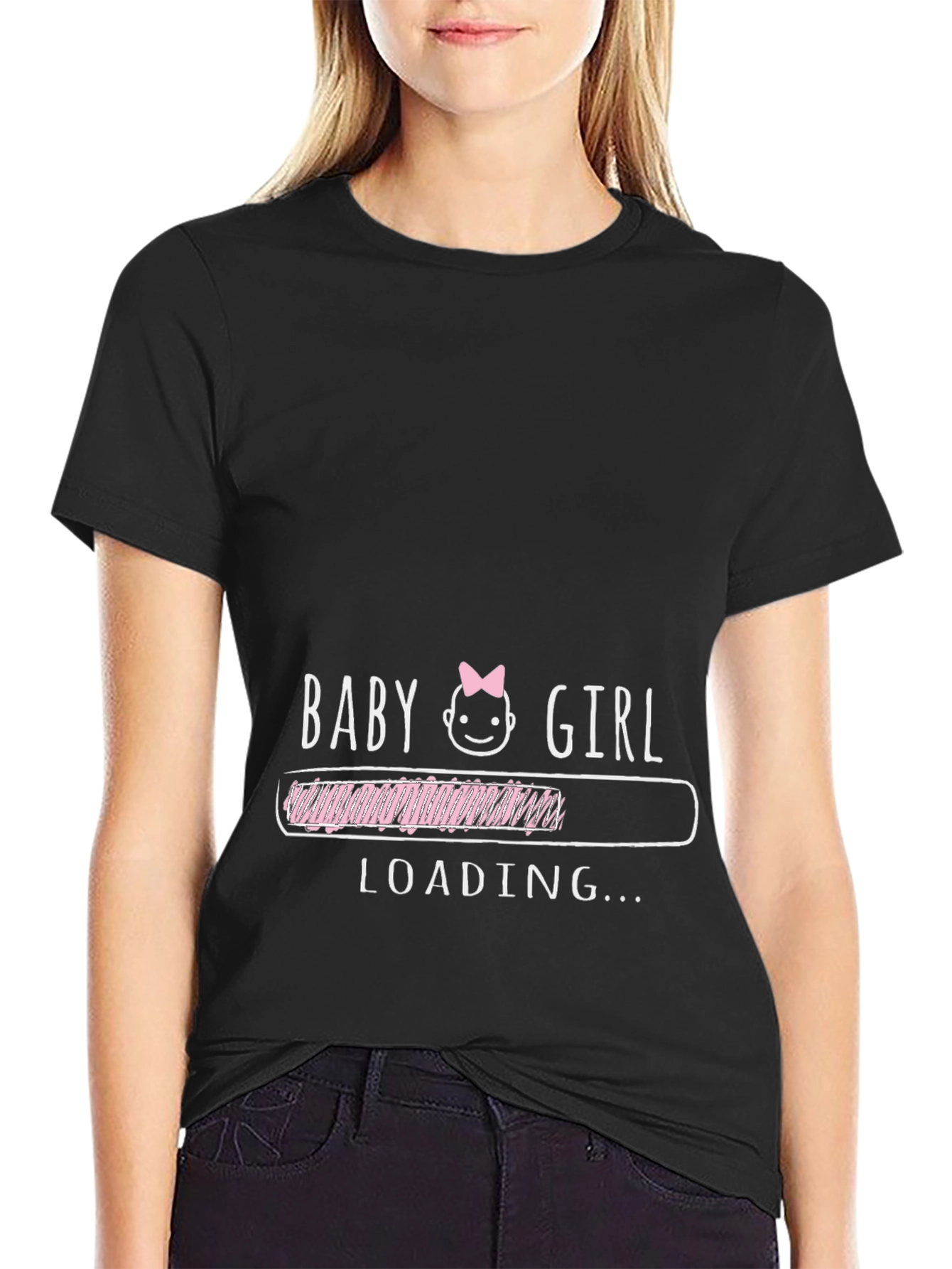 Baby Girl Loading T-Shirt - New Dad Gift