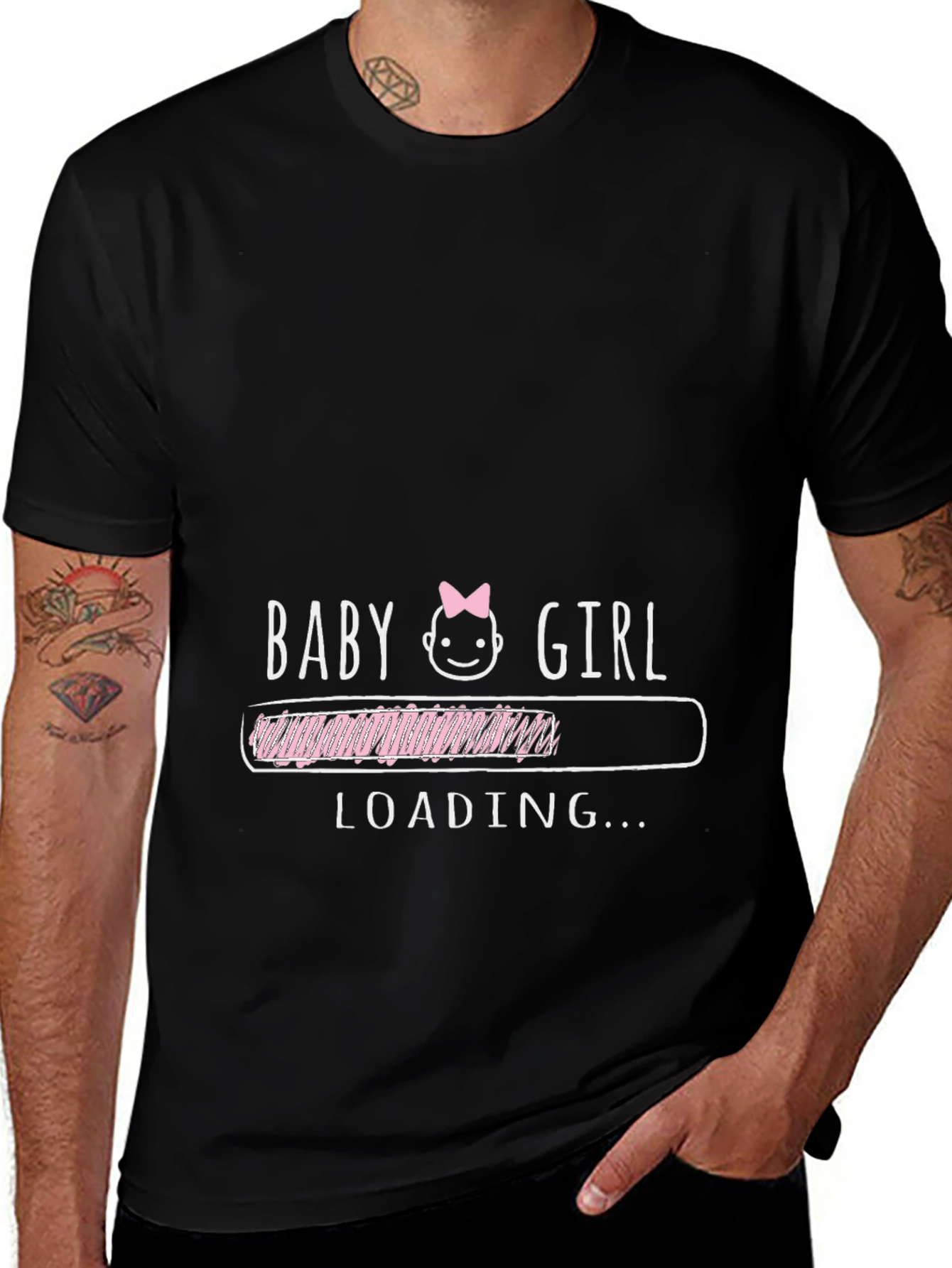 Baby Girl Loading T-Shirt - New Dad Gift