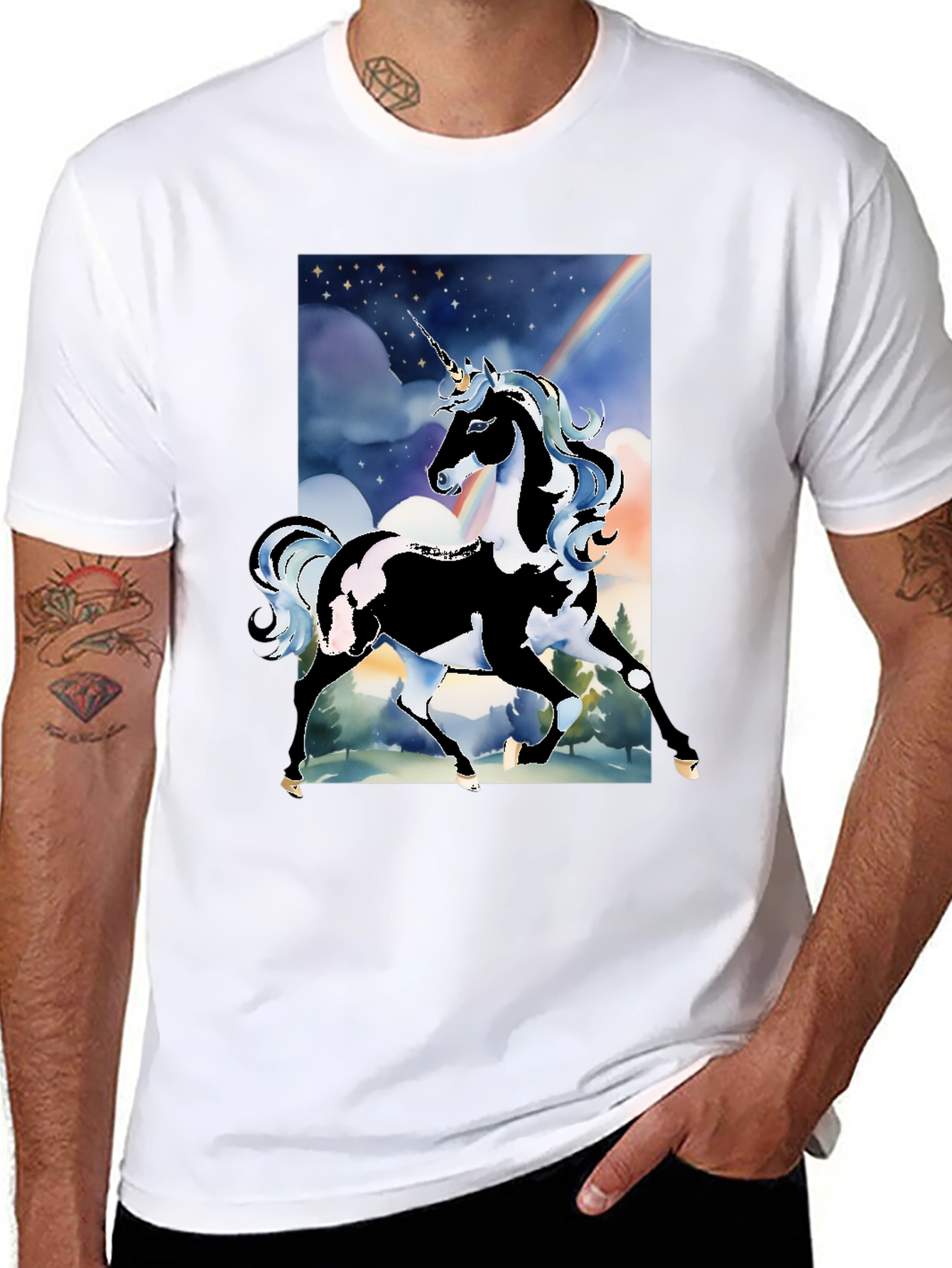 Unicorn Graphic Print Tee