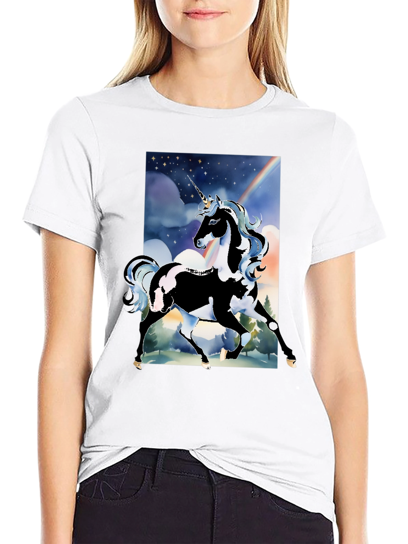 Unicorn Graphic Print Tee
