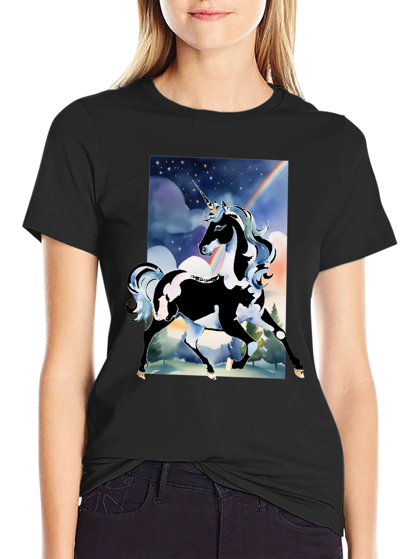 Unicorn Graphic Print Tee