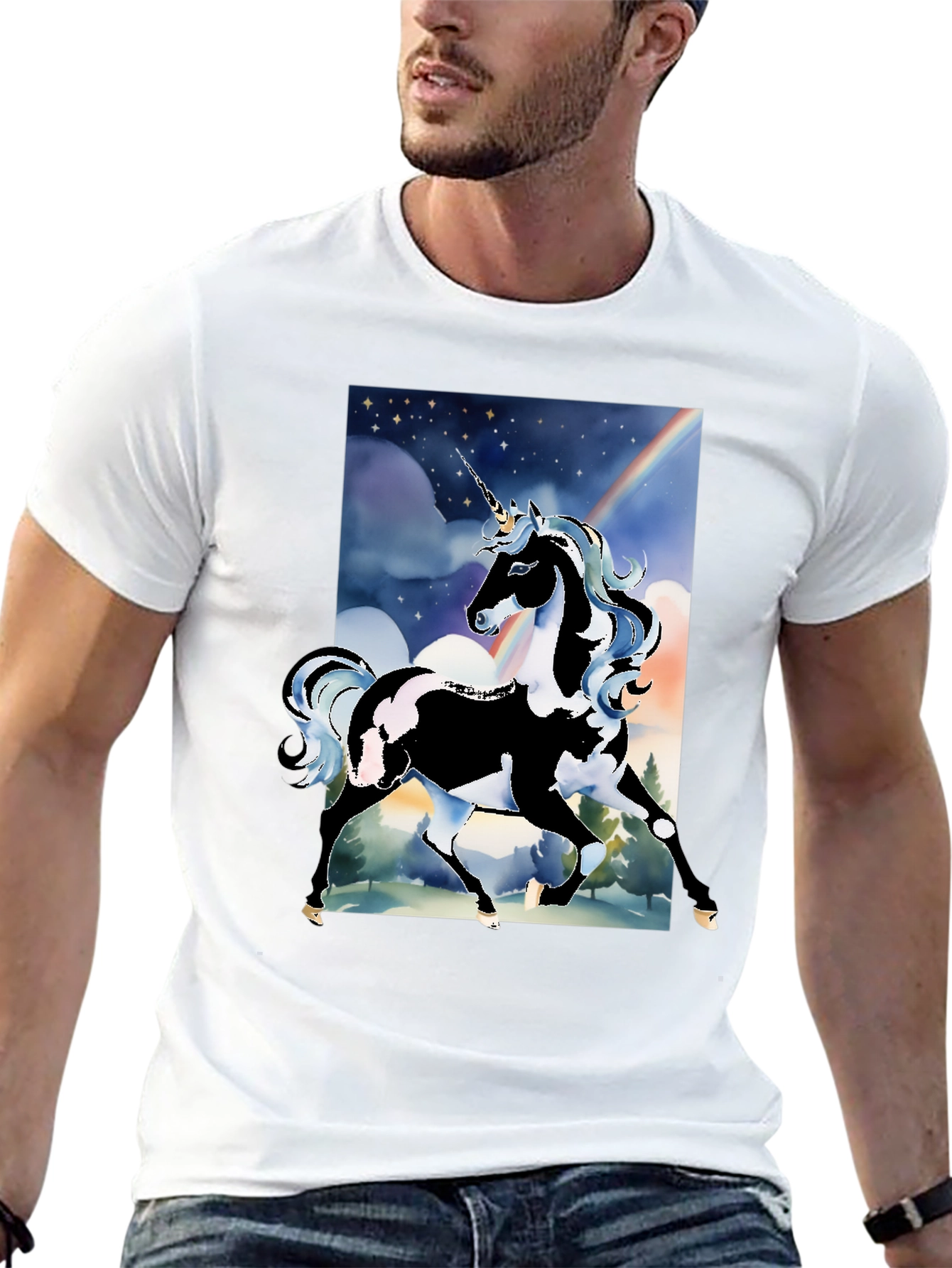 Unicorn Graphic Print Tee