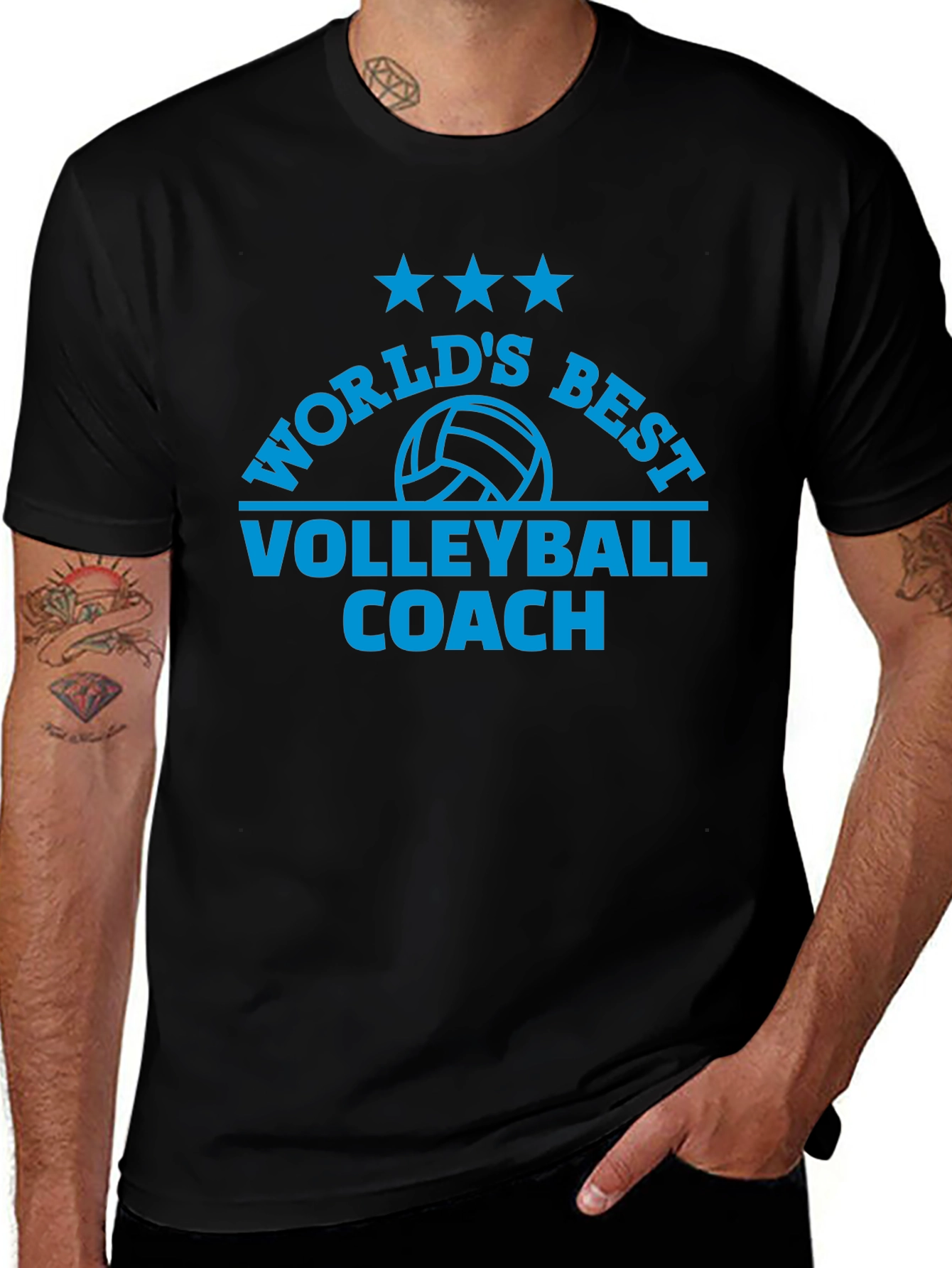 Worlds Best Volleyball Coach Graphic T-Shirt