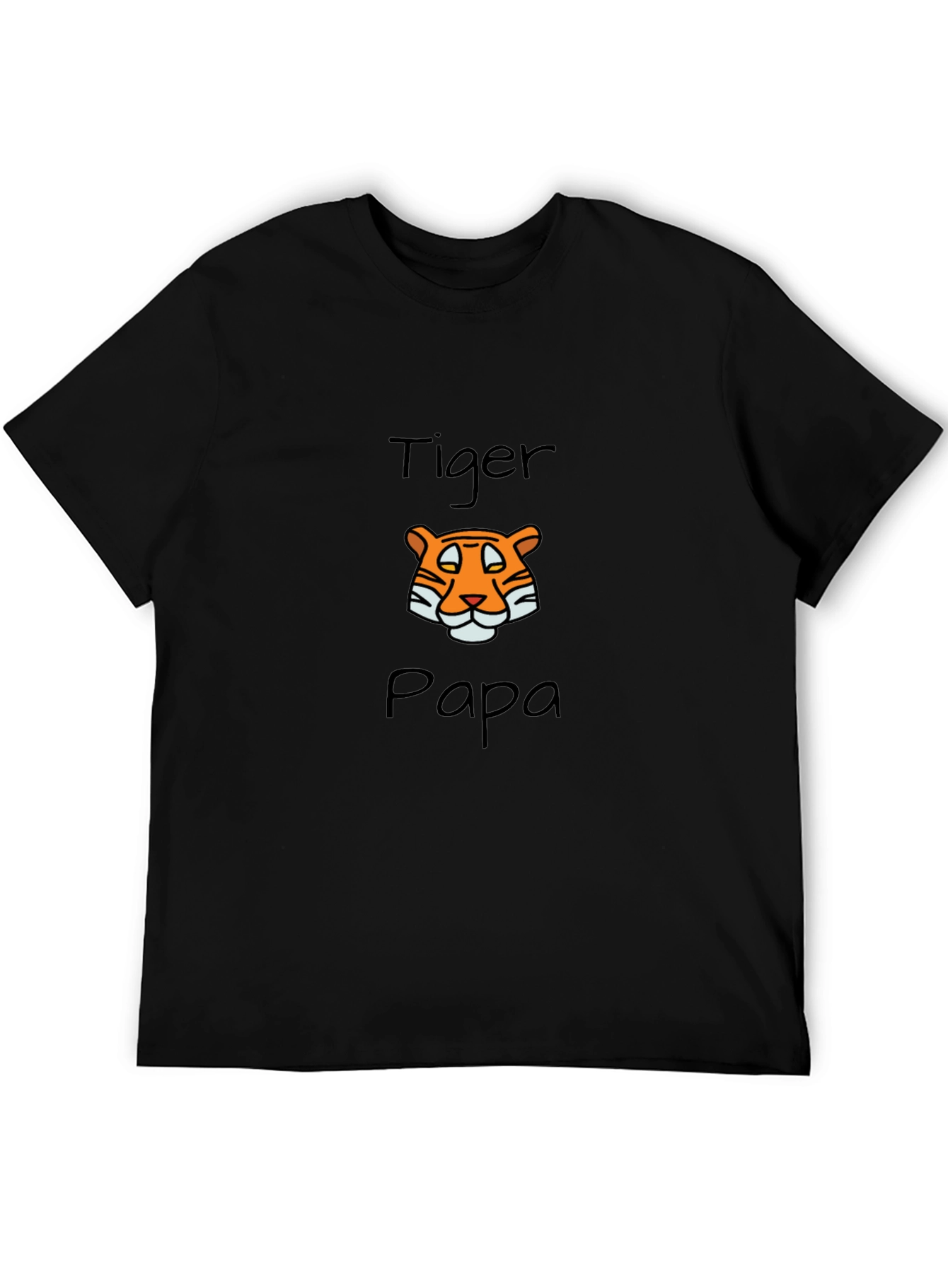 Tiger Papa Graphic T-Shirt - Black
