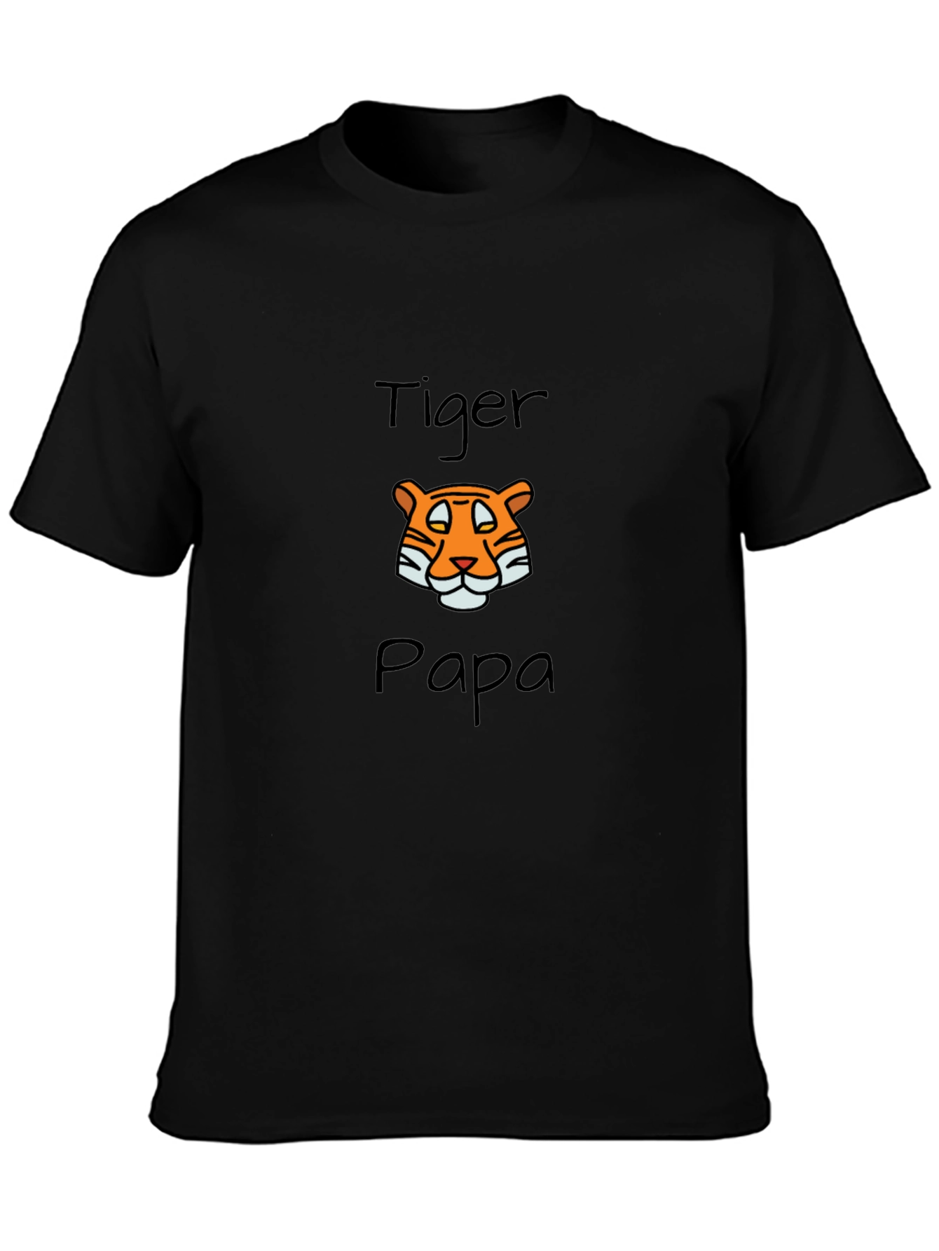 Tiger Papa Graphic T-Shirt - Black