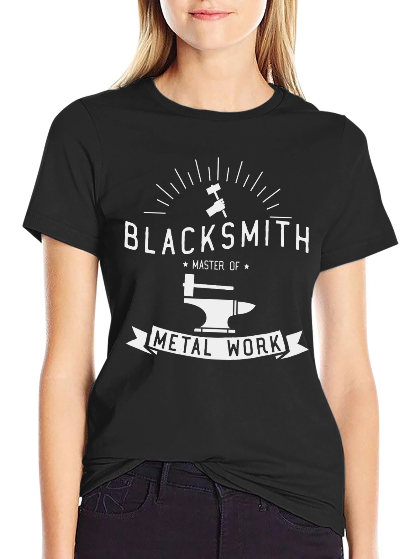 Blacksmith Master of Metal Work Black T-Shirt