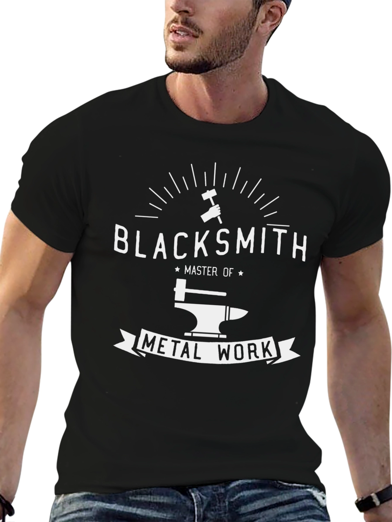 Blacksmith Master of Metal Work Black T-Shirt